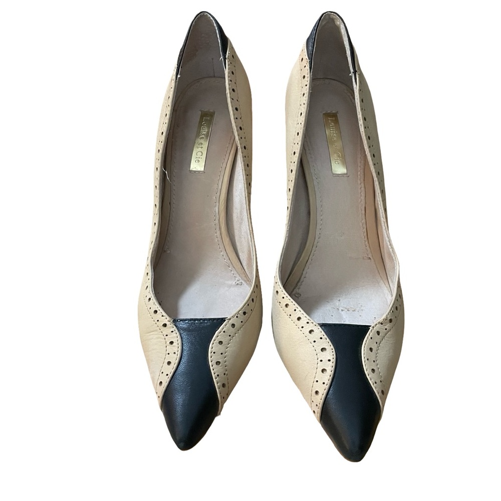 Louise et Cie Navy and Cream Heels - Picture 5 of 16